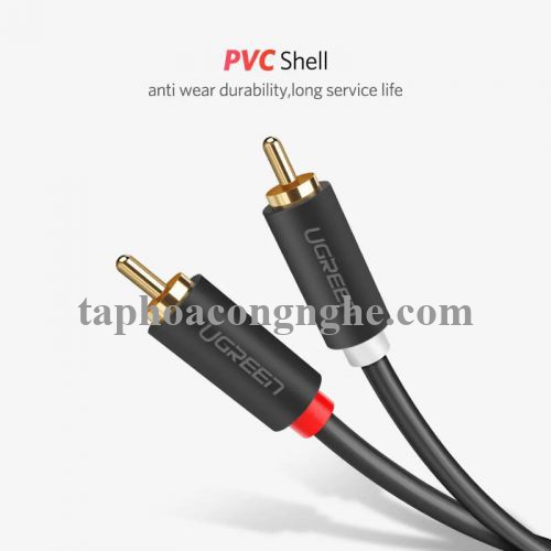 Ugreen 50285 0.5M màu Đen Cáp âm thanh Bông sen 2 ra 2 dương AV104 30050285